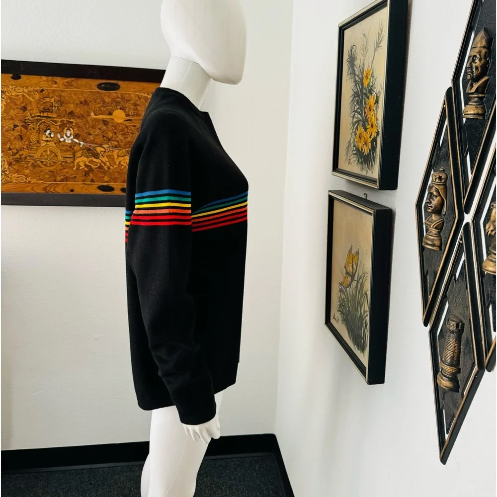 Vintage Stubello Rainbow Mens Wool Ski Sweater - Picture 5 of 8